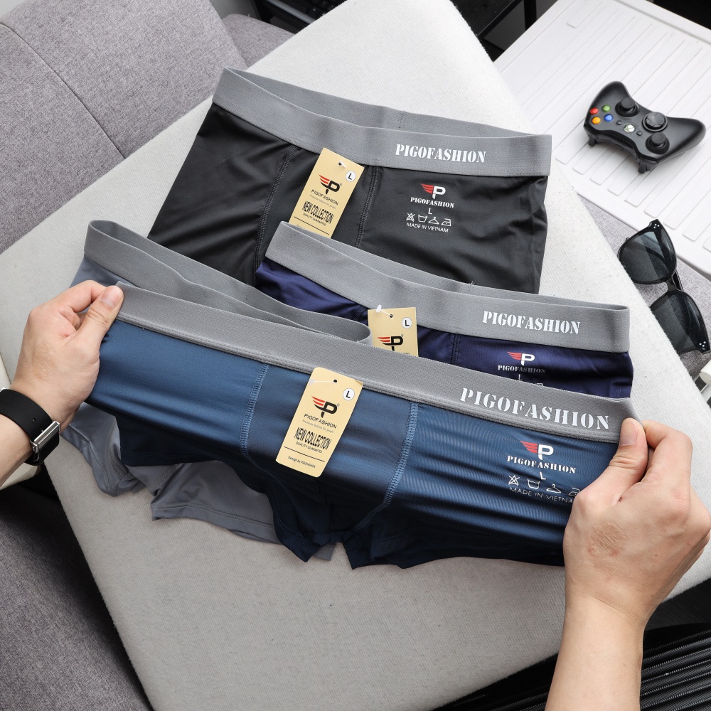 [Mã LTBAUAB19 giảm 7% đơn 99K] Bộ 4 quần lót boxer nam thun lạnh thoáng mát mềm mịn SPQLBX03 - PigoFashion