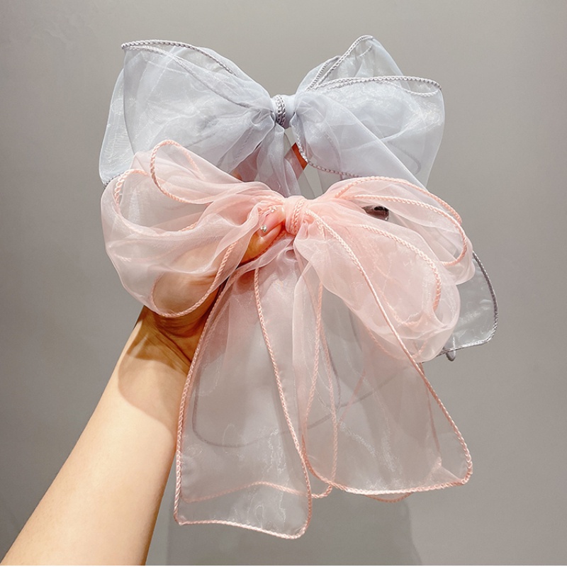 Kẹp Tóc Hình Nơ Phối Ren Thời Trang Cho Nữ