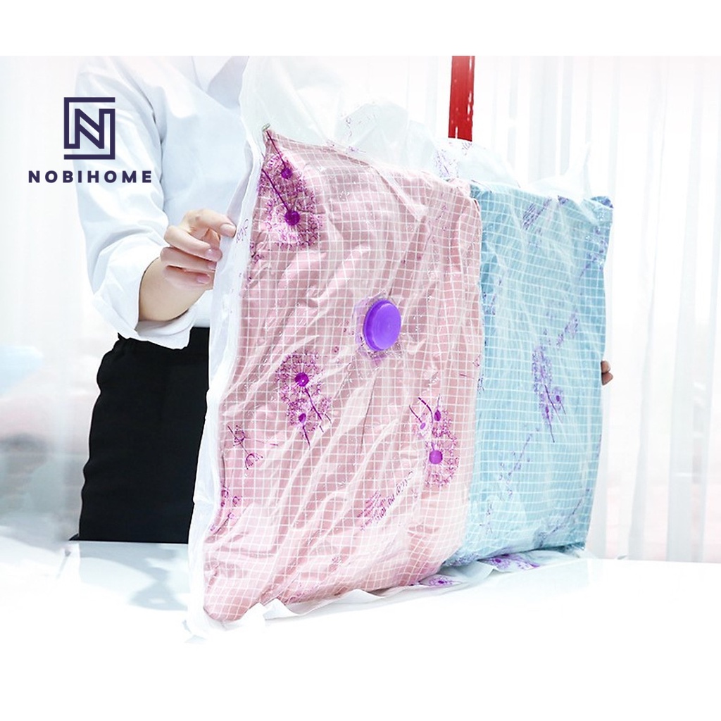 Túi Hút Chân Không Đựng Quần Áo Chăn Gối Nobihome Combo 8 Túi Tặng Kèm Bơm Tay,túi chân không đựng quần áo