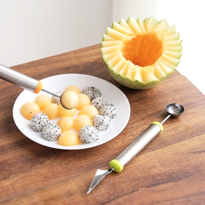 2 Cái!!! Set 2 CáiBộ Dao Muỗng Cắt Dưa Hấu Hình Quả Táo Tiện Dụng