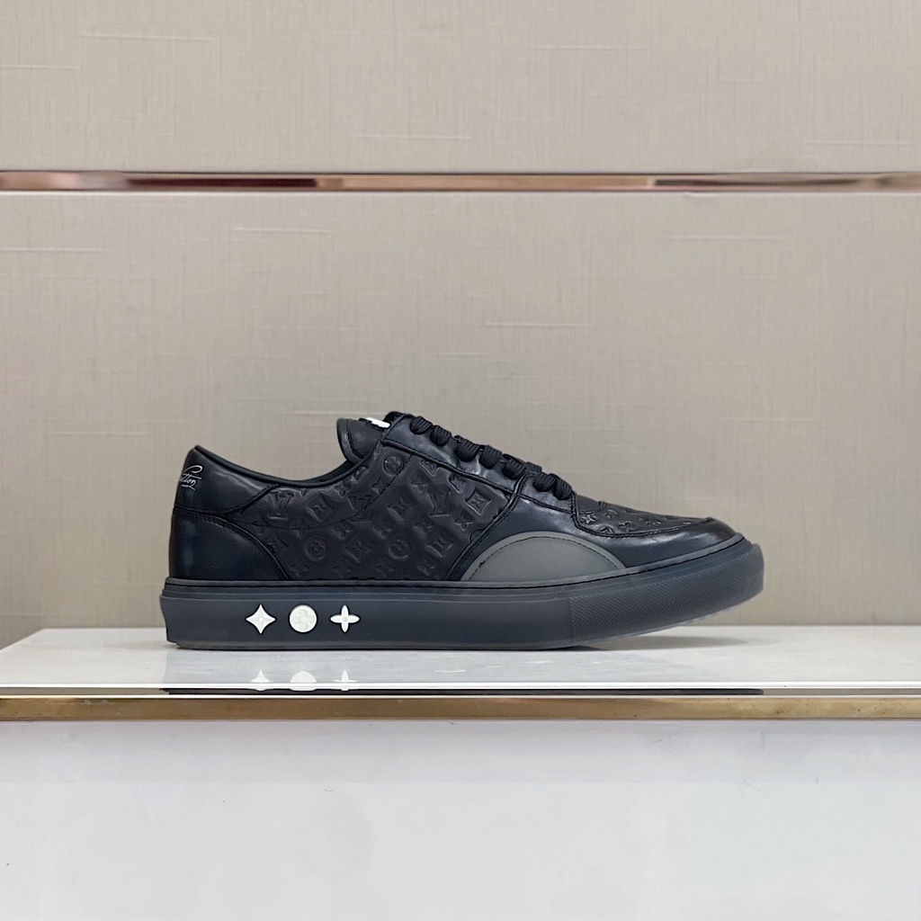 Giày thể thao nam da thật Louis Vuitton LV hoạ tiết thương hiệu dập nổi thời thượng