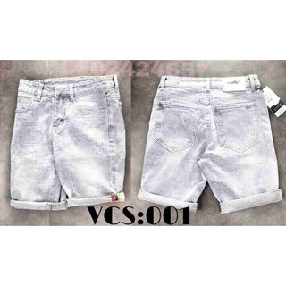 Quần short jean nam xám nhạt thời trang cao cấp 001