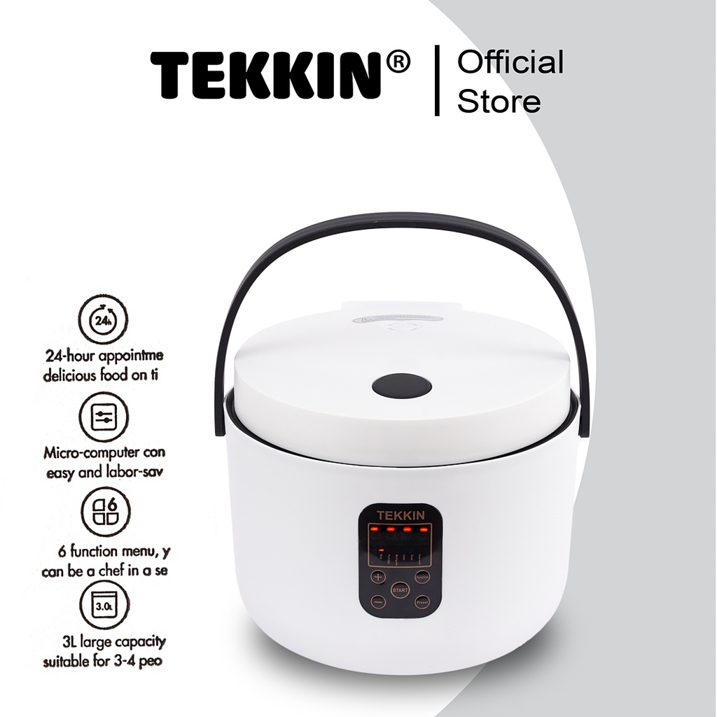 Nồi cơm điện tử thông minh TEKKIN TI-888 1.2L 6 chế độ nấu