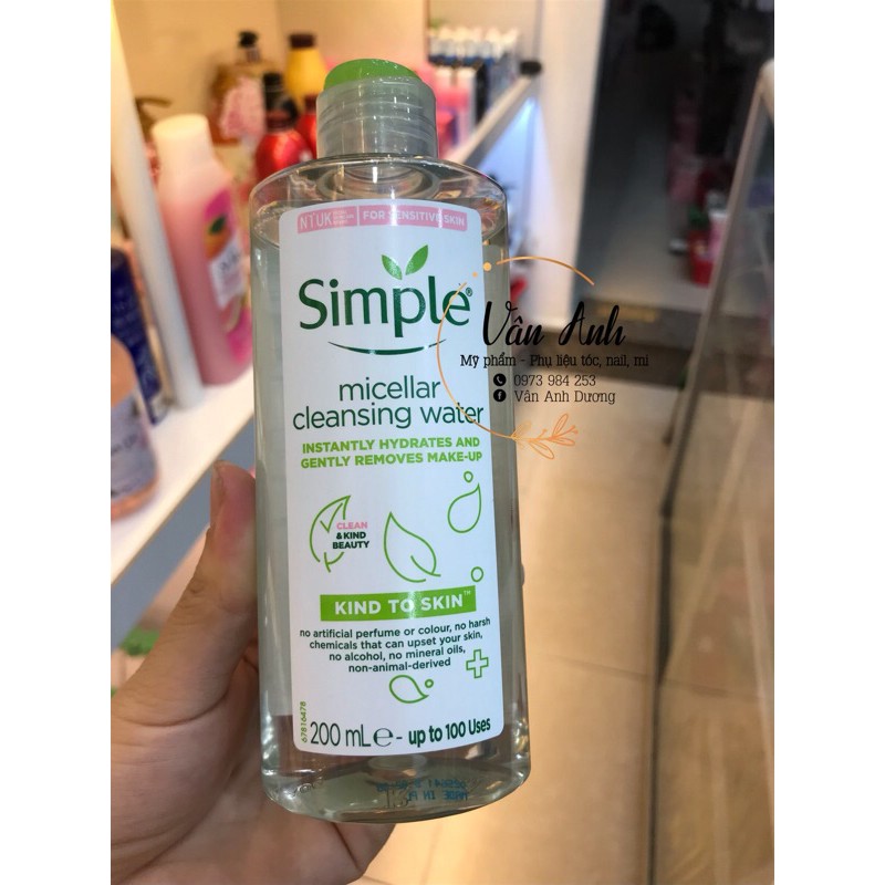 Tẩy Trang Simple Cleansing Water Kind To Skin 200ml