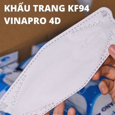 Khẩu trang KF94 Vinapro 4D _Kháng khuẩn Cao Cấp _(10 Cái/ 1 Gói)