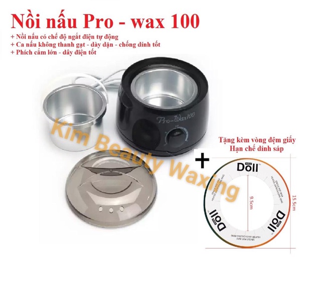 (Hàng có sẵn) Nồi nấu sáp wax Pro Wax 100 và 100g sáp wax viên nóng Full 6 | BigBuy360 - bigbuy360.vn