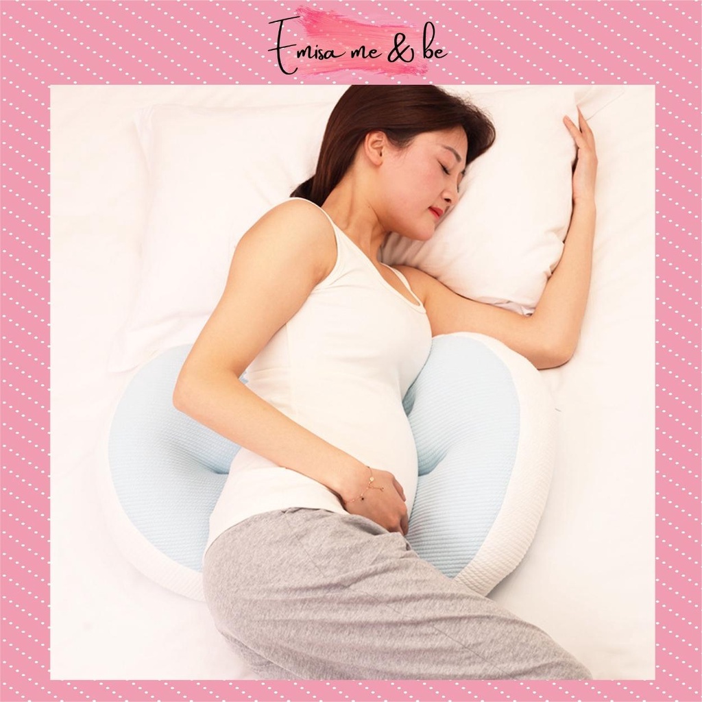 Gối bầu cánh tiên, gối ôm bà bầu mẹ bầu điều chỉnh kích thước cao cấp