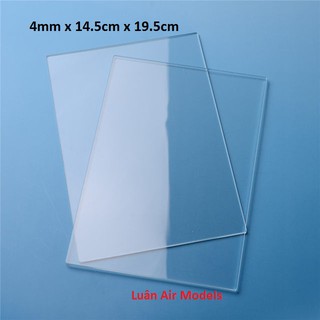 [4mm 14.5x19.5cm] Combo 2 tấm nhựa mica cứng trong suốt làm hồ cá, hộp kính, trang trí,cắt theo y/cầu(VA137x2)- Luân Air