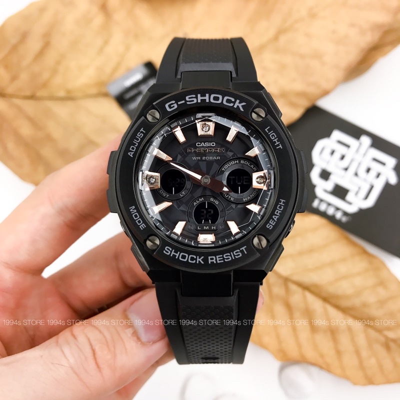 Đồng hồ nam Casio G-SHOCK GST-S310 / GST-S310BDD-1A đính kim cương thật, chống va đập chính hãng
