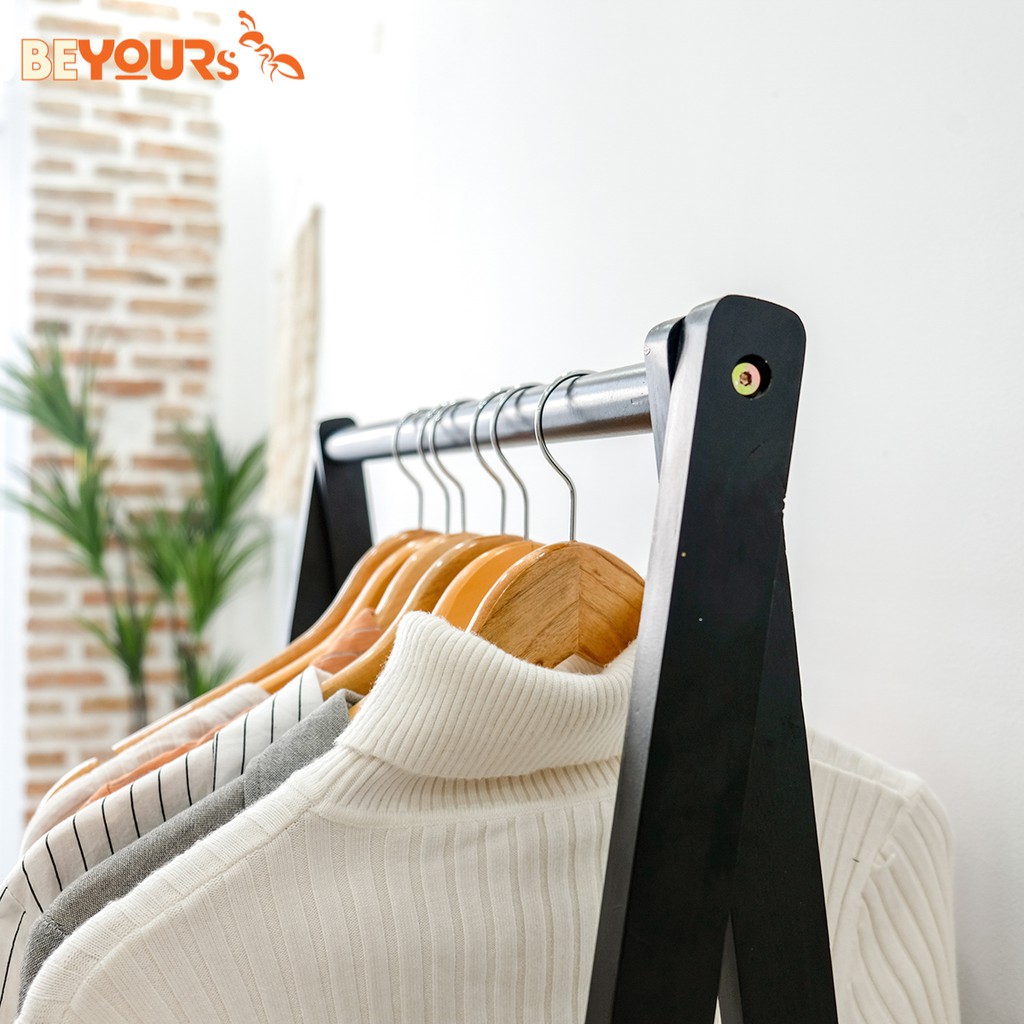 Giá Treo Quần Áo Gỗ BEYOURs Đa Năng - A Hanger 1FS - Nội Thất Kiểu Hàn Lắp Ghép Dễ Dàng - Đen