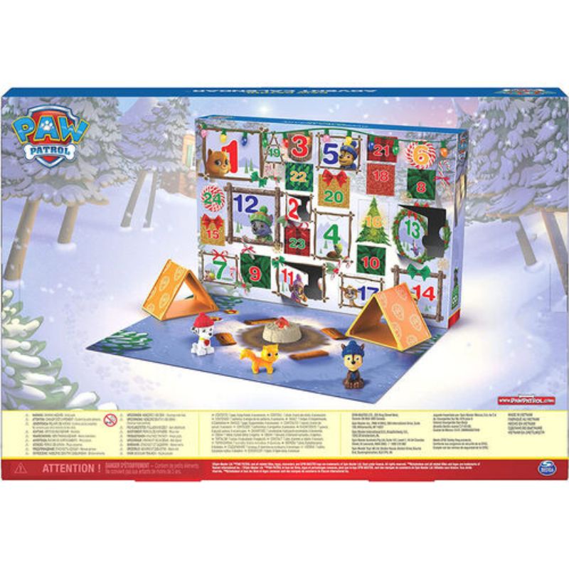 PAW Patrol: Lịch Advent Giáng Sinh với 24 Đồ chơi với 7 chó cứu hộ, 8 động vật và 9 phụ kiện