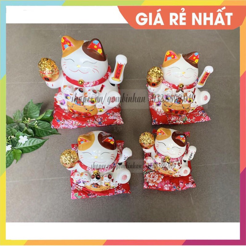 💥GIẢM NGAY 10K 💥Mèo Thần Tài , Mèo may mắn vẫy tay chiêu tài phát lộc Maneki Neko