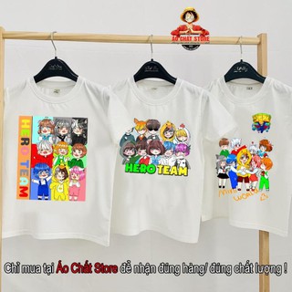 Áo hero team toàn thành viên siêu đẹp | áo thun mini world hero team bé trai | bé gái mẫu mới mc22