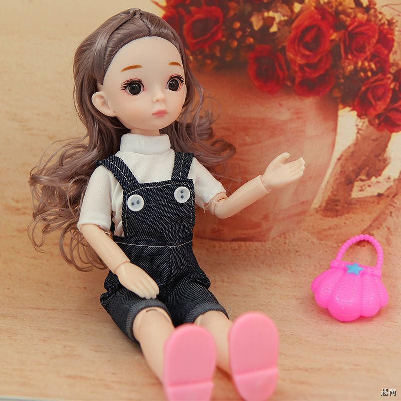 ☃⊕❏Búp bê Barbie bjd mới 30cm 3D mắt thật Cô gái chơi nhà Đồ công chúa Quà tặng ngày trẻ em