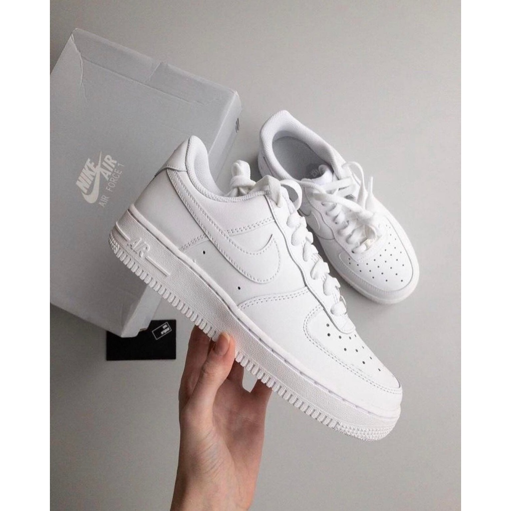 Giày Nike_trắng, Giày Nike_air force 1 màu trắng nam nữ bản đẹp full box bill