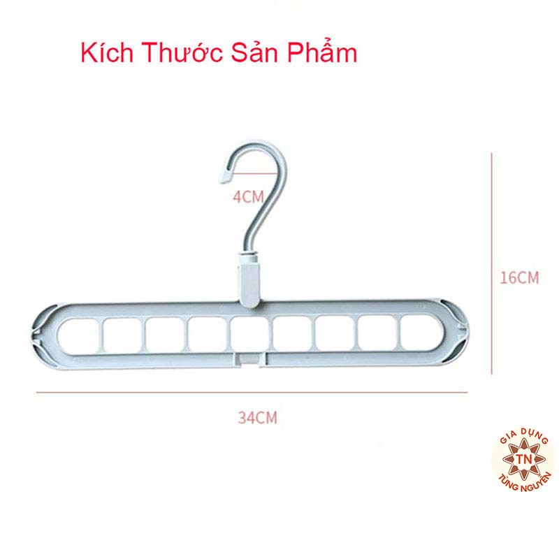 Móc Treo Quần Áo Đa Năng Tiện Lợi 9 Lỗ SIÊU HÓT [MÓC 9 LỖ]