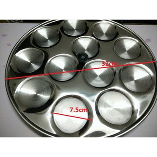 Khuôn bánh bò, bánh bèo 12 bánh, inox, loại bánh lớn 7,5cm