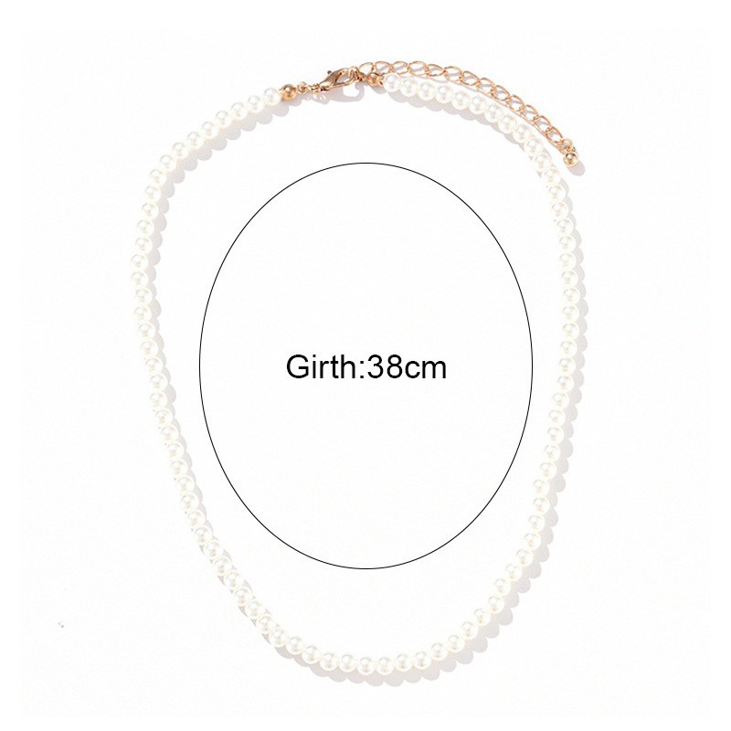 Vòng cổ choker đính ngọc trai giả phong cách cổ điển
