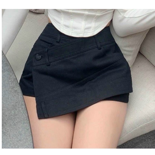 Chân Váy Quần Kaki Đắp Chéo Tà C012 | BigBuy360 - bigbuy360.vn
