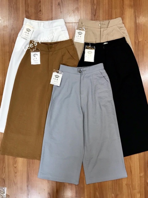 Quần Ống Rộng CULOTTES Đũi 9 tấc