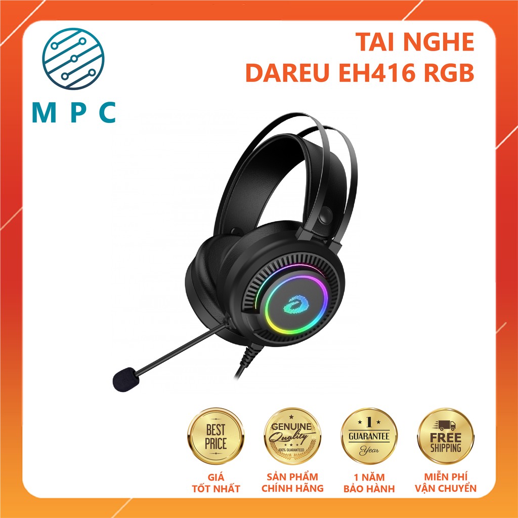 Tai nghe DAREU EH416 RGB - Giả lập 7.1 - Chính hãng Mai Hoàng - Bảo hành 12 tháng