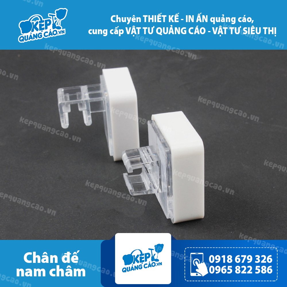 Bộ đế từ kép gắn khung nhựa kích thước A5, A6 - Khung bảng giá  A5 A6 kèm chân kẹp có nam châm từ trường, Chân nam châm