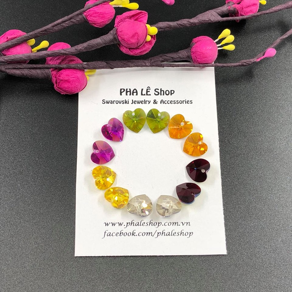 Bông Tai Pha Lê Hình Trái Tim S10mm Được Thiết Kế Từ Pha Lê Swarovski
