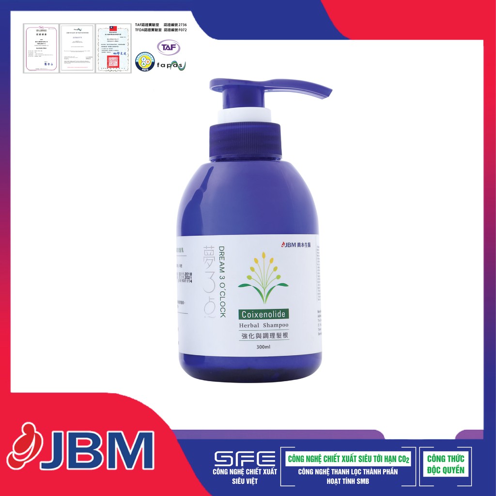 Dầu Gội Đầu Giúp Phục Hồi Tóc Chiết Xuất Từ Hạt Ý Dĩ 300ml - JBM