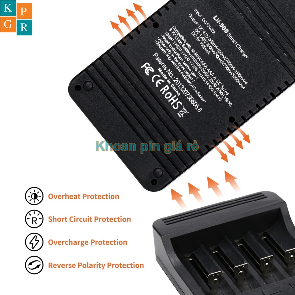 Sạc và test dung lượng pin đa năng Liitokala Lii-500