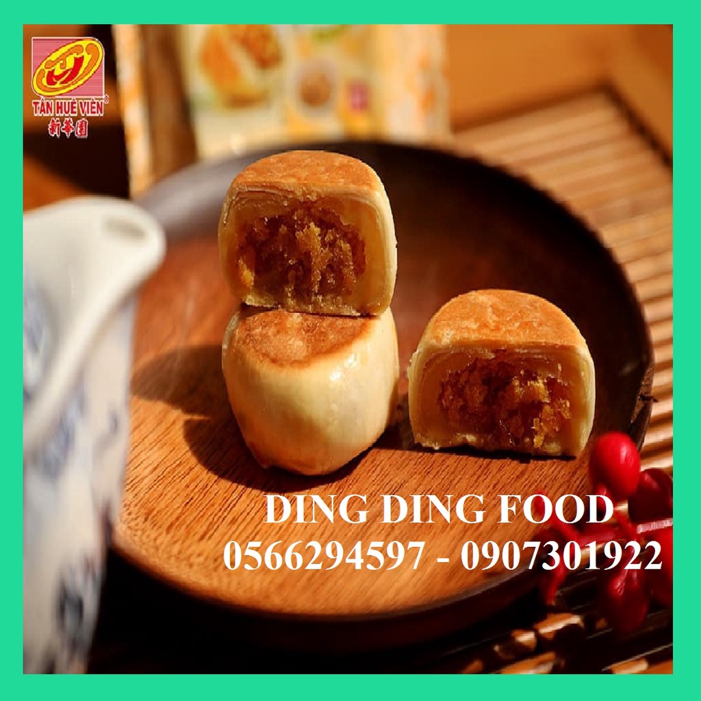 Bánh Pía Mini Thịt Chà Bông Trứng Muối 480g [12 BÁNH]| Pía Tân Huê Viên| Ăn Vặt| Pía Kim Sa Chà Bông - DING DING FOOD