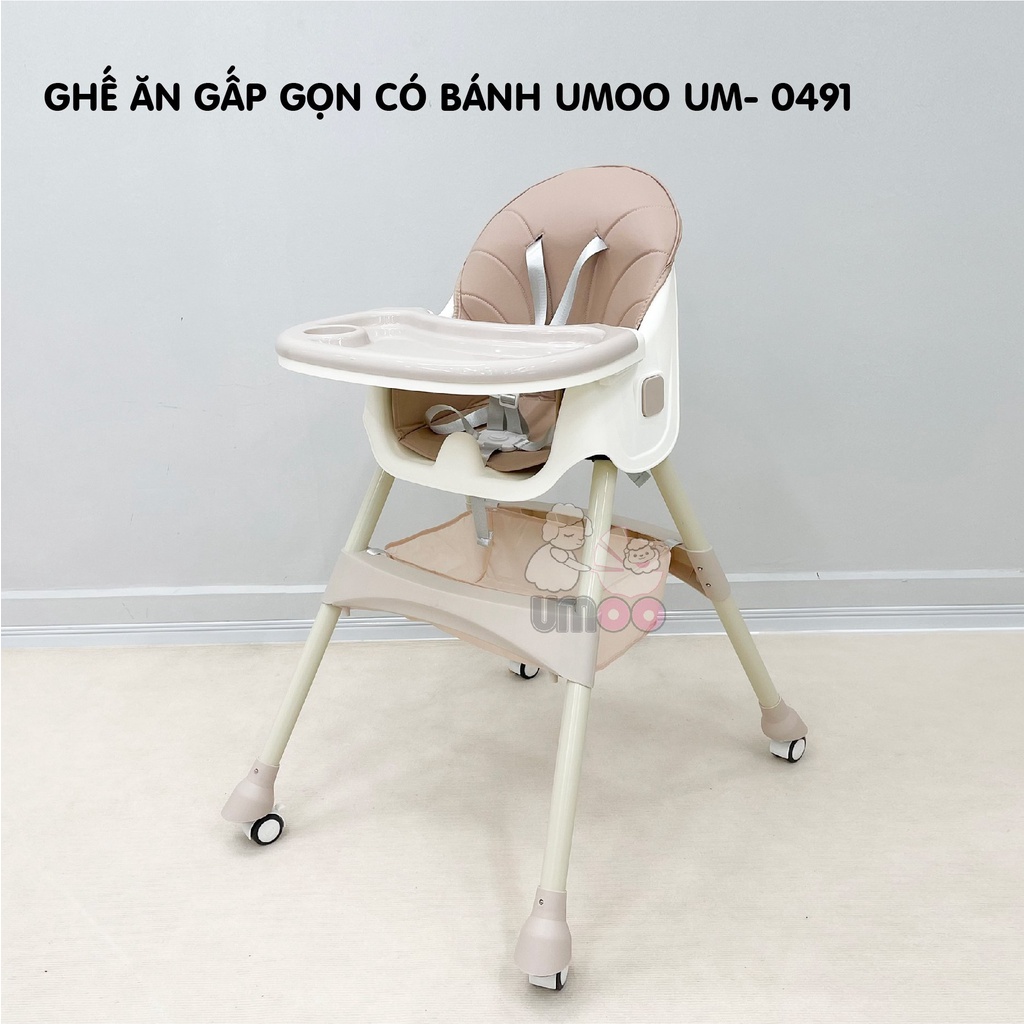 Ghế ăn gấp gọn có bánh Umoo UM - 0491 |WINSHOPVN