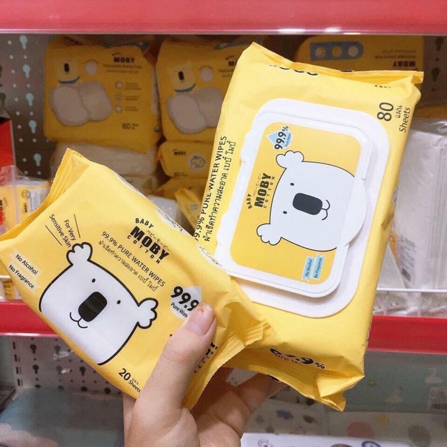 Khăn Ướt MOBY Tinh Khiết Chính Hãng