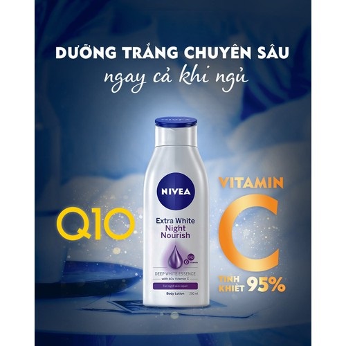 Bộ đôi sữa dưỡng thể ngày và đêm Nivea Extra White