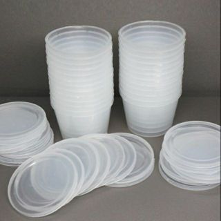 Combo 100 hộp nhựa tròn size 70ml kèm nắp ( dùng cho bánh plan hoặc đựng sốt)