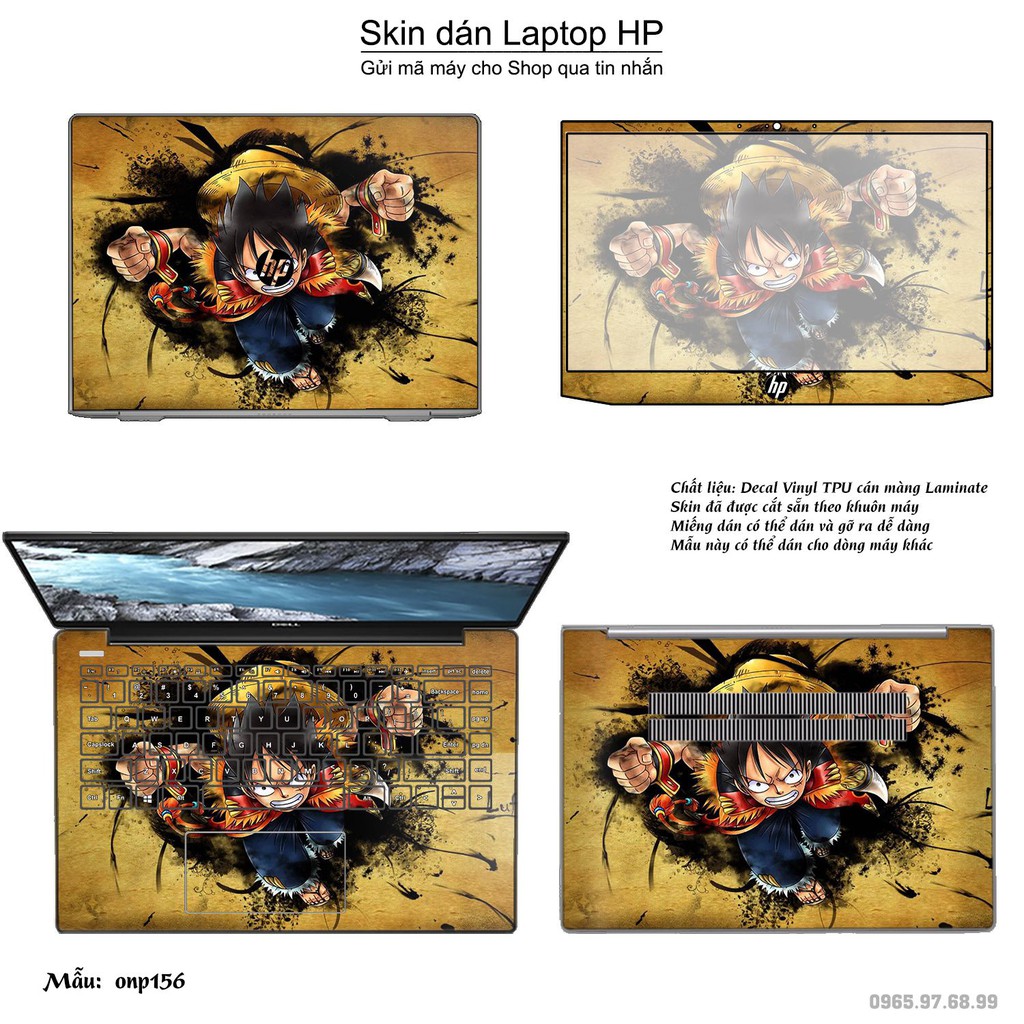 Skin dán Laptop HP in hình One Piece _nhiều mẫu 19 (inbox mã máy cho Shop)