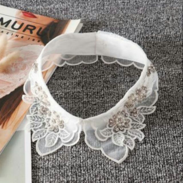 Cổ áo rời may váy áo