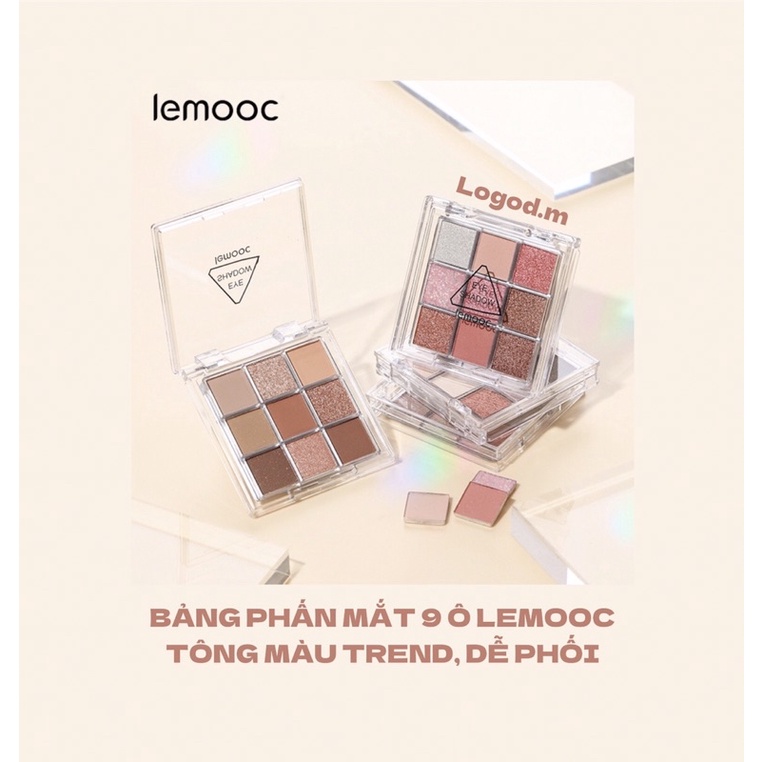 🎀SĂN SALE🎀Bảng Phấn Mắt 9 Ô LEMOOC Tiện Lợi, Màu Dễ Phối - Logod.m