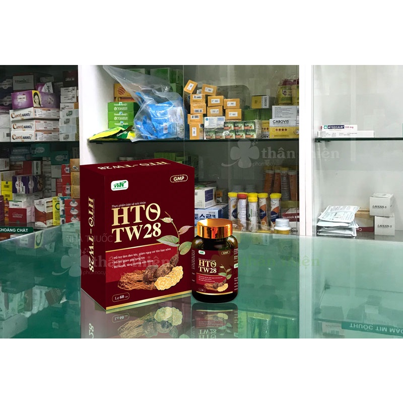 HTO TW28 - hỗ trợ giảm nguy cơ tóc bạc sớm, giảm gãy rụng tóc lọ 60 viên