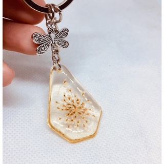 Móc khóa hoa thật handmade Lilande