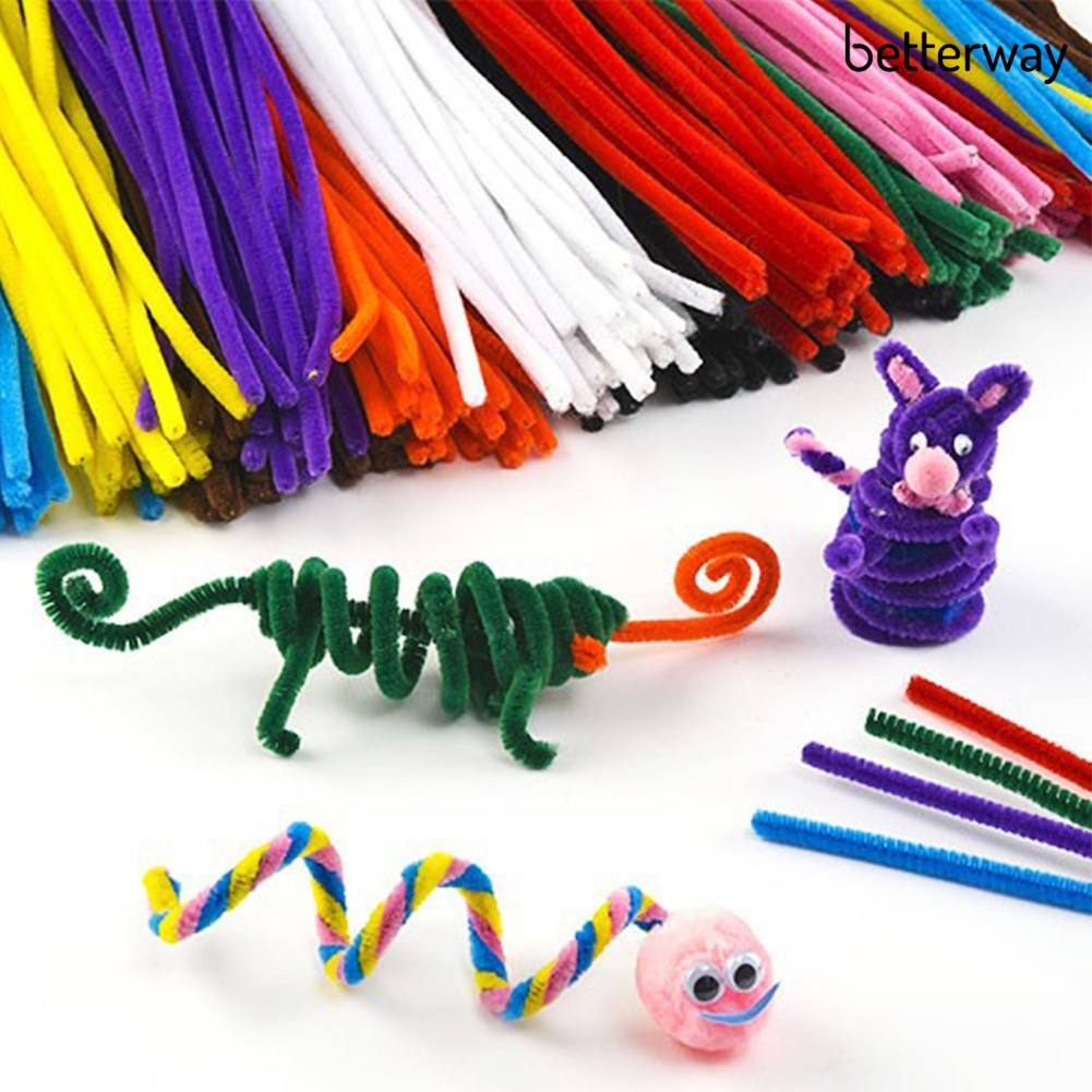 Set 100 Dây Chenille Nhiều Màu Sắc Dùng Để Làm Đồ Thủ Công Diy Cho Bé