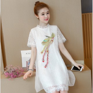 Đầm bầu ren 3 lớp chất đẹp AZUNO
