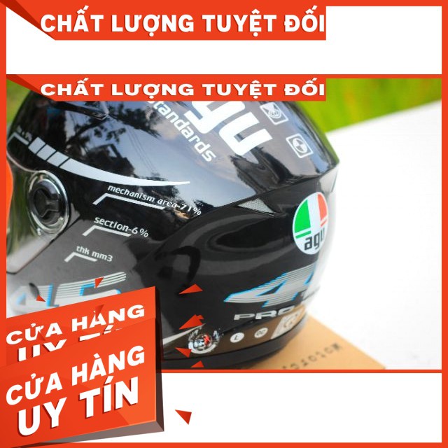 [CHÍNH HÃNG]Thanh Lý[CHÍNH HÃNG] Mũ Bảo Hiểm Fullface AGU 46 Bạc - AGU đen Trơn