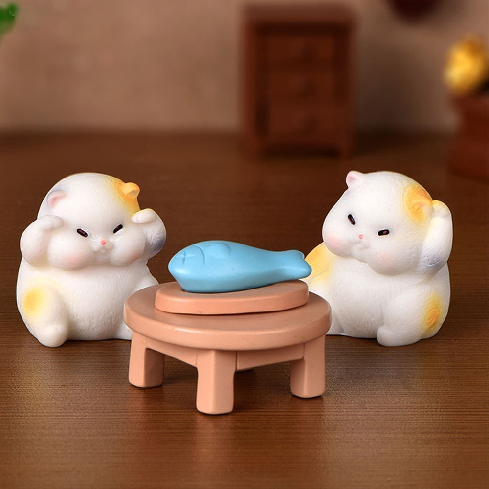 Mô hình chú mèo mini dễ thương dùng trang trí tiểu cảnh DIY