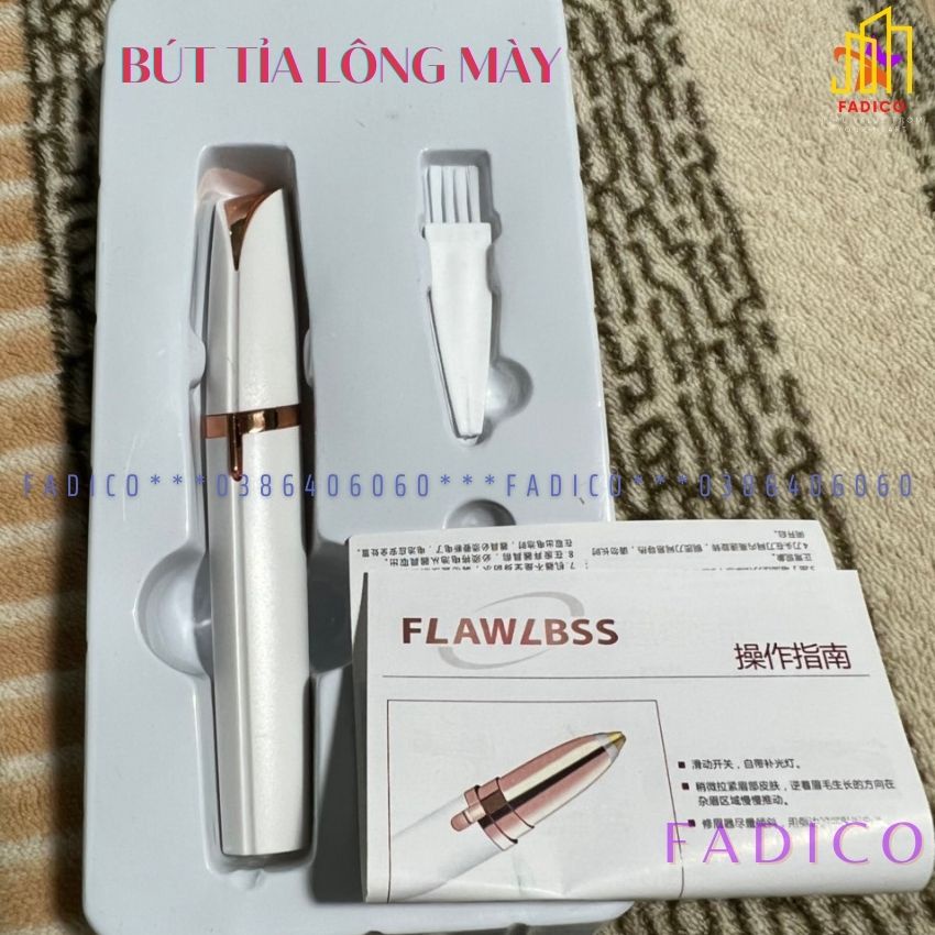 [HCM](Tặng Pin)Bút tỉa lông mày,máy tỉa lông mày FlawLess nhỏ gọn,dùng pin và sạc điện tiện lợi di chuyển-fadico