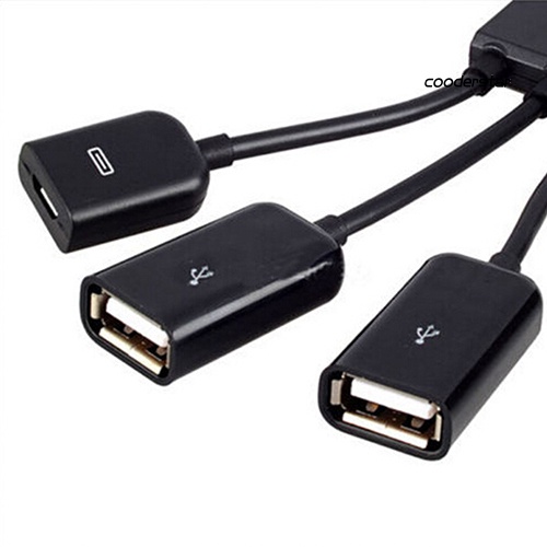 Cáp chuyển đổi 3 trong 1 Micro USB HUB OTG sang USB 2.0 cho Samsung