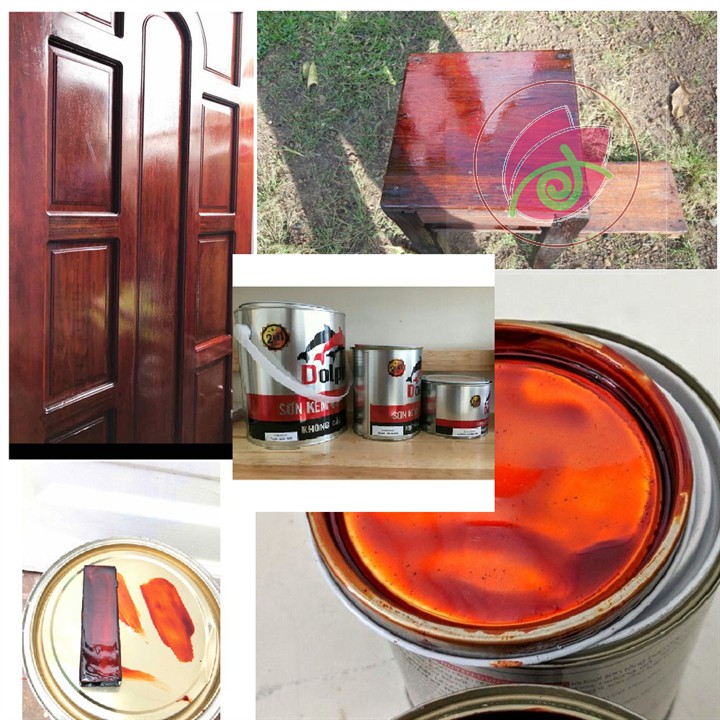 Sơn Bóng Cánh Gián- Sơn Gỗ Chỉ Cần 1 Bước Dolphin hoặc Yes Paint hoặc Inter ( 400g hoặc 800g )