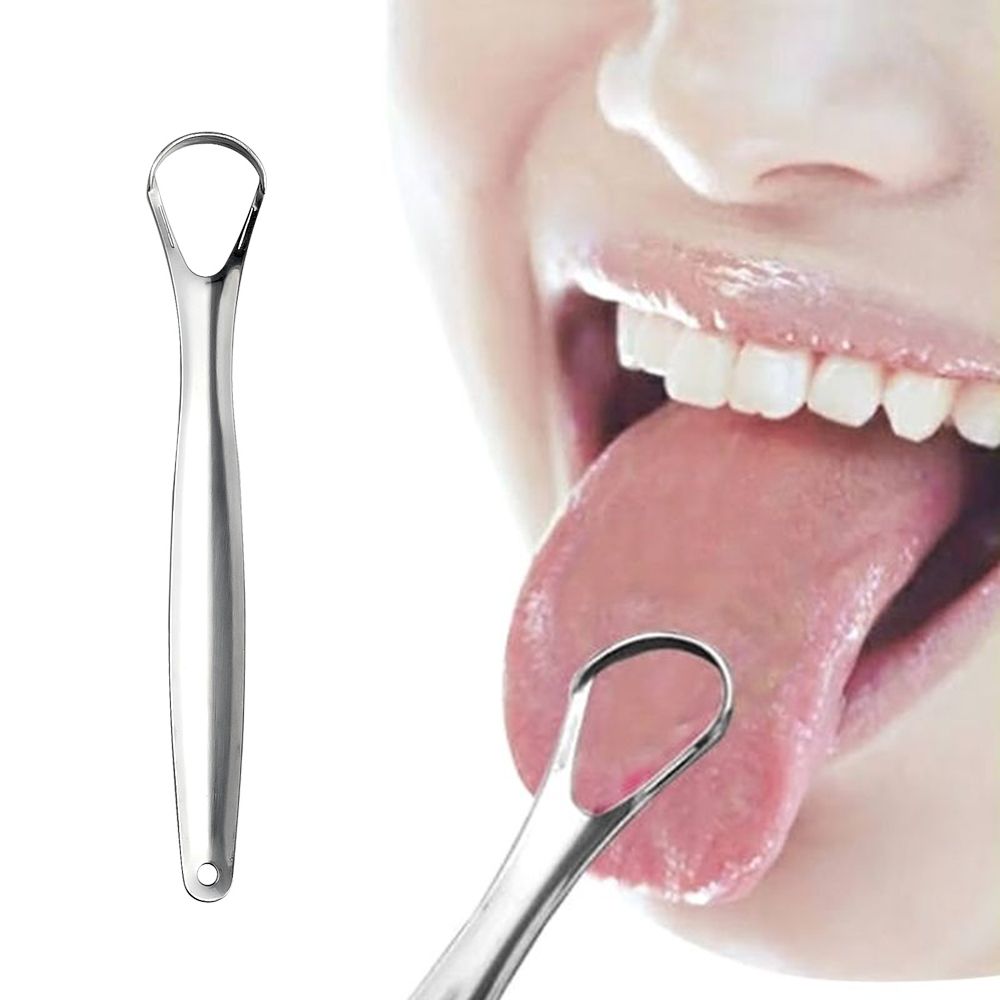 Dụng cụ cạo lưỡi vệ sinh răng miệng bằng thép không gỉ