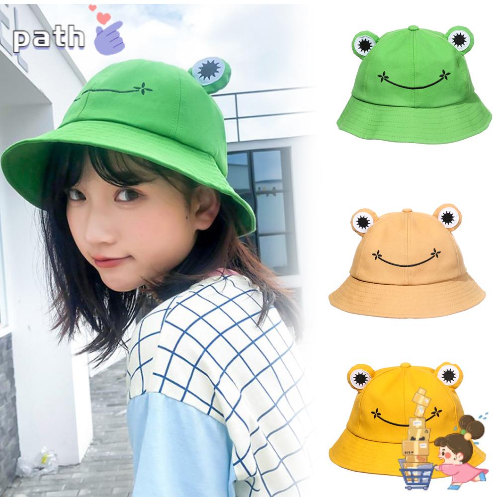 ♪Con đường♪ Nón Bucket Hoạ Tiết Hình Mắt Ếch Cá Tính