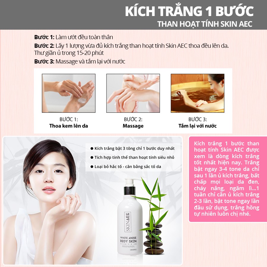 SỮA Ủ KÍCH TRẮNG THAN HOẠT TÍNH SKIN AEC | BigBuy360 - bigbuy360.vn
