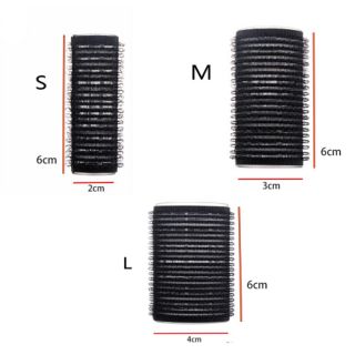 Combo 4 lô dính cuốn quấn tóc màu đen (đường kính 2,3,4cm)